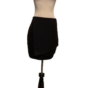 Ginger & Spice black over flap mini skirt size Junior M
